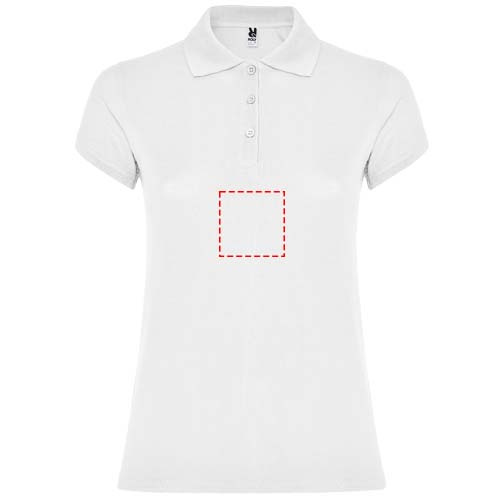 Žvaigždžių moteriškas polo trumpomis rankovėmis: Impact full front · Embroidery fixed