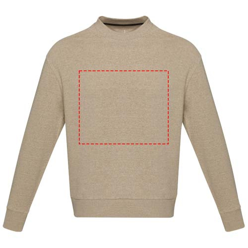 Jet Unisex Aware™ Pullover mit Rundhalsausschnitt aus recyceltem Material: Impact full front · Transfer