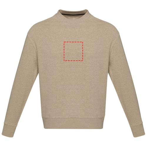 Jet Unisex Aware™ Pullover mit Rundhalsausschnitt aus recyceltem Material: Impact full front · Embroidery fixed