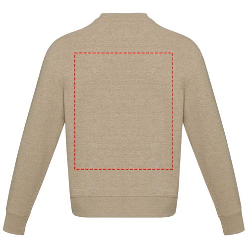 Jet Unisex Aware™ Pullover mit Rundhalsausschnitt aus recyceltem Material: Impact upper back · Screenprint