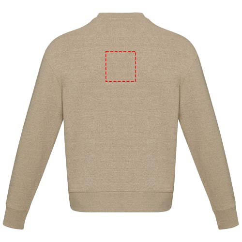 Jet Unisex Aware™ Pullover mit Rundhalsausschnitt aus recyceltem Material: Impact upper back · Embroidery fixed