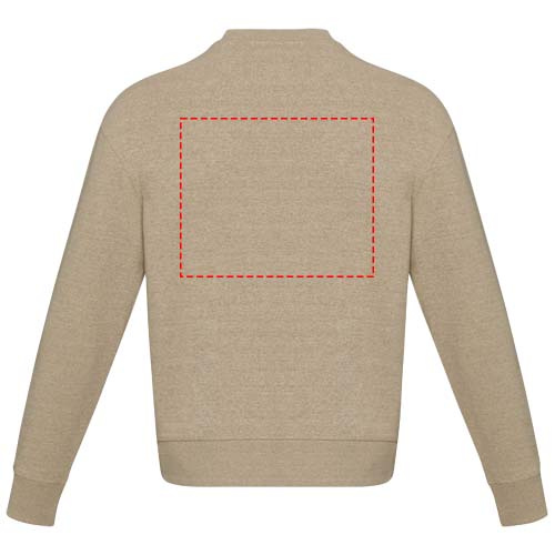 Jet Unisex Aware™ Pullover mit Rundhalsausschnitt aus recyceltem Material: Impact upper back · DTF Transfer