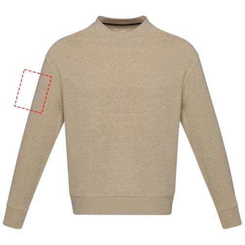 Jet Unisex Aware™ Pullover mit Rundhalsausschnitt aus recyceltem Material: Right bicep · Transfer