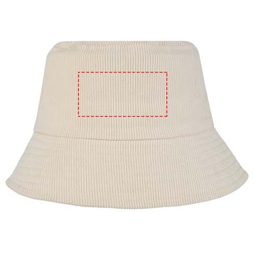 Howson Sonnenhut aus recyceltem Cord: Back · Embroidery fixed
