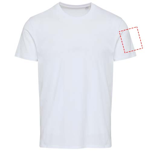 Tee-shirt unisexe Azurite à manches courtes en coton biologique OCS 160 g/m²: Biceps droit · Transfert