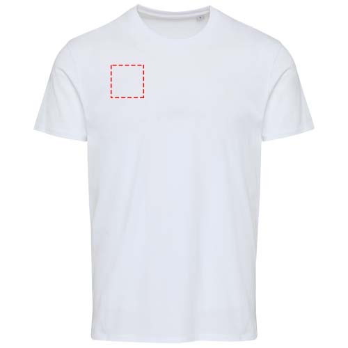 Tee-shirt unisexe Azurite à manches courtes en coton biologique OCS 160 g/m²: Poitrine droite · Broderie — variante « fixed »