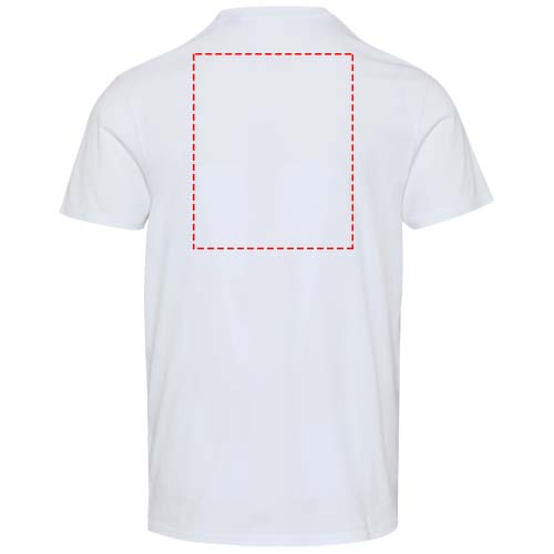 Tee-shirt unisexe Azurite à manches courtes en coton biologique OCS 160 g/m²: Impact – toute la face avant · Broderie — variante « fixed »