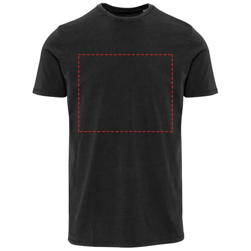 Tee-shirt homme Nanaimo à manches courtes, finition lavée, 160 g/m2: Impact – toute la face avant · Transfert DTF