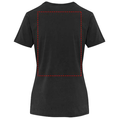 Tee-shirt femme Nanaimo à manches courtes, finition lavée, 160 g/m2: Impact – haut du dos · Sérigraphie