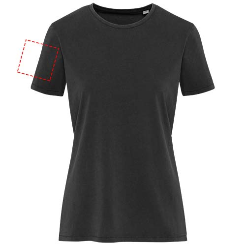 Tee-shirt femme Nanaimo à manches courtes, finition lavée, 160 g/m2: Biceps droit · Sérigraphie