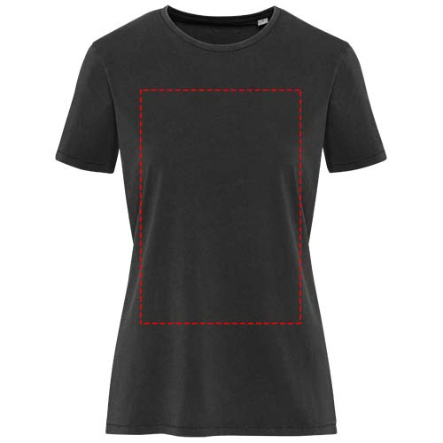 Tee-shirt femme Nanaimo à manches courtes, finition lavée, 160 g/m2: Impact – toute la face avant · Sérigraphie