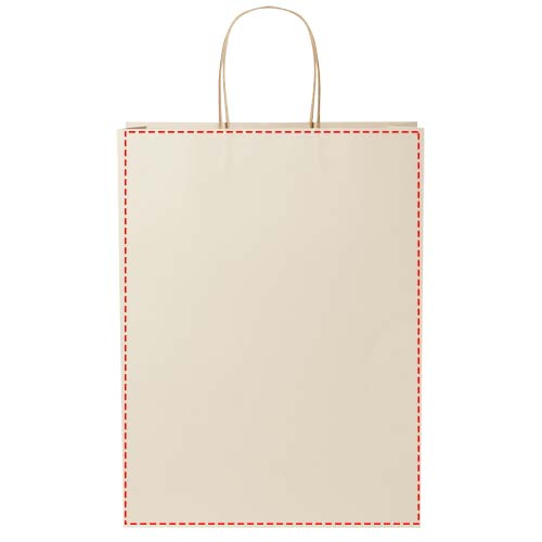 Põllumajandusjääkidest valmistatud 150 g/m2 keeratud sangadega paberkott - 31 x 12 x 41 cm: Both sides · Litho