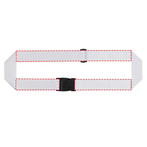 Sangle à bagage Luuc en PET recyclé: Toute la surface arrière · Sublimation — variante « fitted »