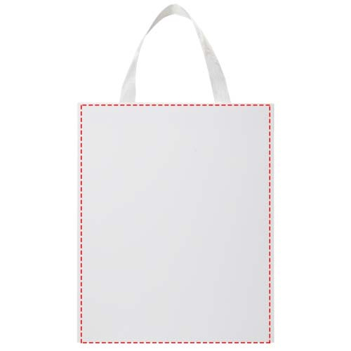 Smartfold 210 g/m² paper bag with ribbon handles and gloss lamination - 31 x 12 x 39 cm: Both sides · Litho