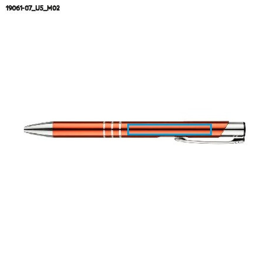 Stylo à bille KALIPSO: Zone de marquage arrière · Impression UV