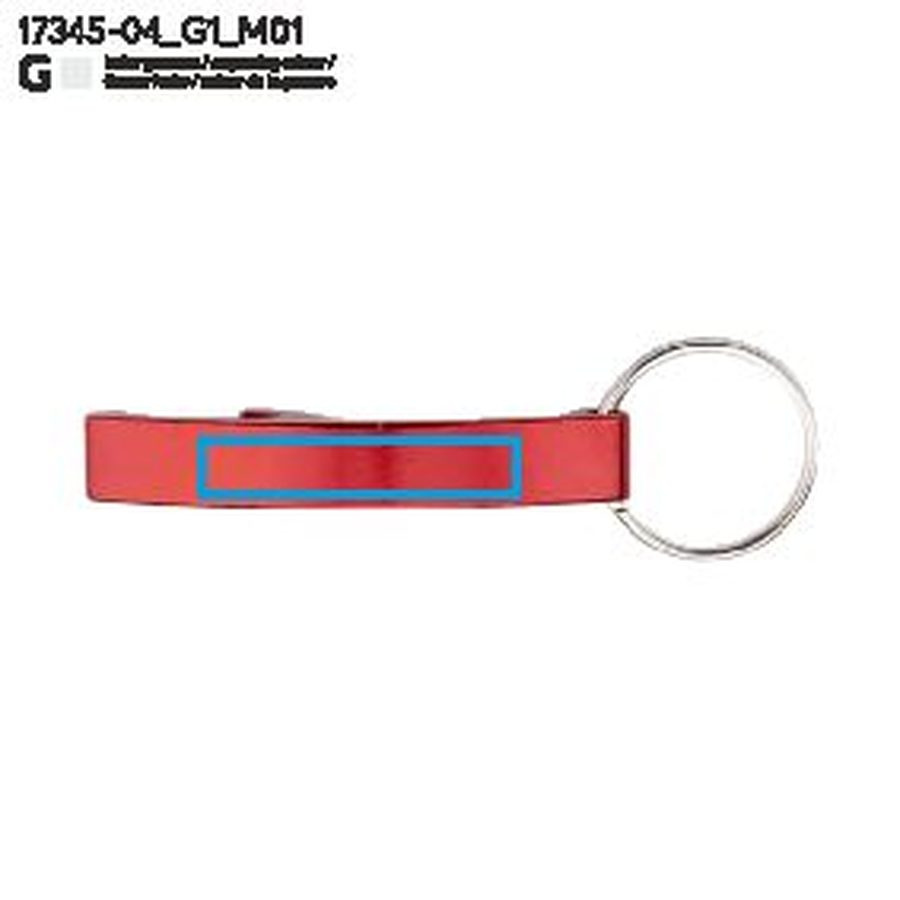 Porte-clés ABRI 2 en 1: Zone de marquage avant · Gravure laser
