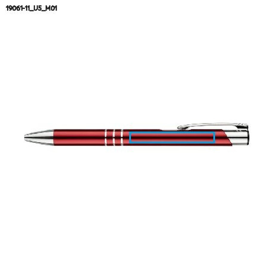 Stylo à bille KALIPSO: Zone de marquage avant · Impression UV