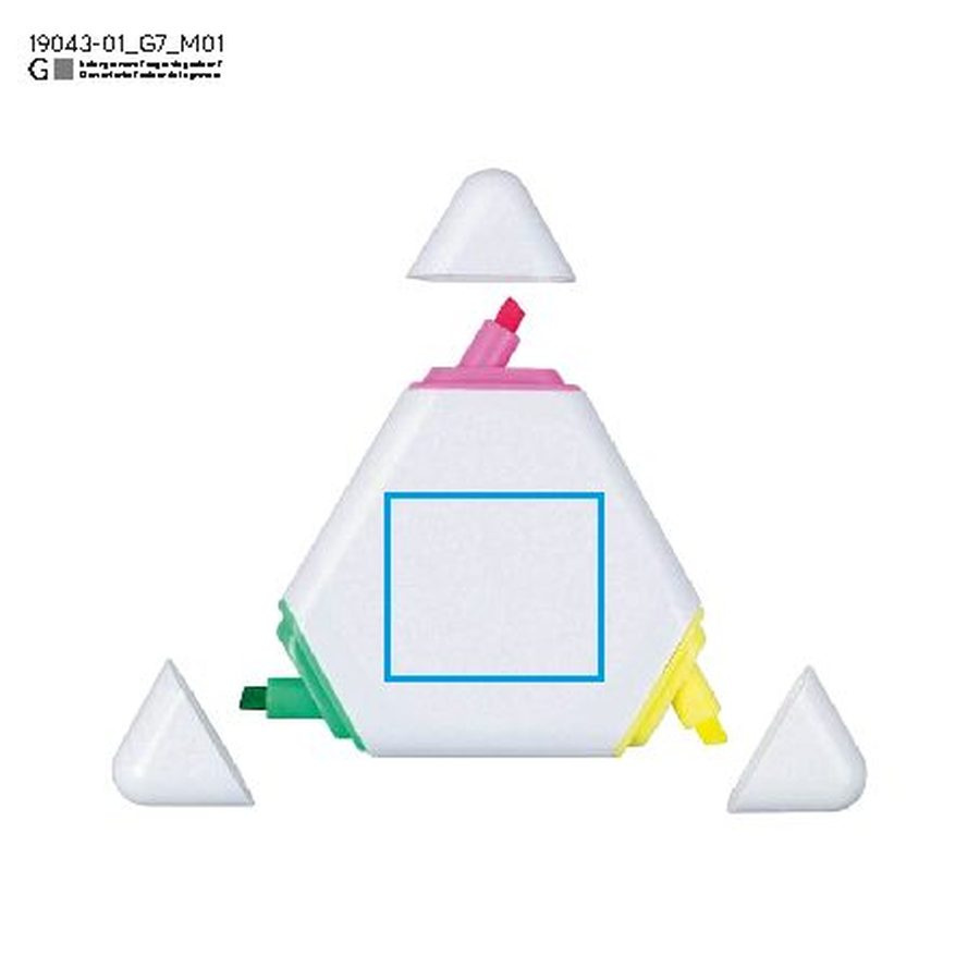 TRIANGLE – surligneur: Zone de marquage avant · Gravure laser