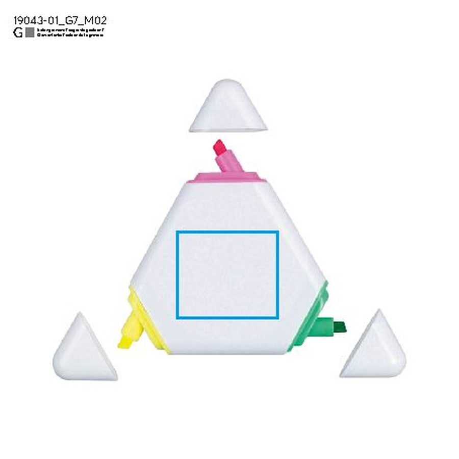 TRIANGLE – surligneur: Zone de marquage arrière · Gravure laser