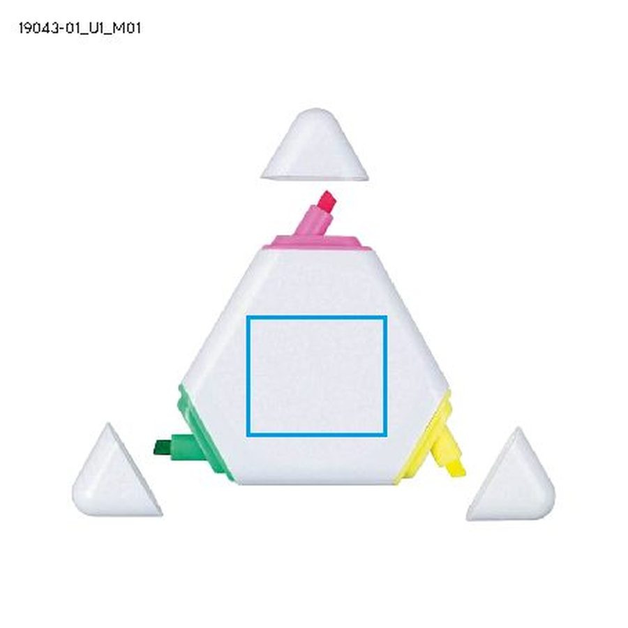 TRIANGLE – surligneur: Zone de marquage avant · Impression UV