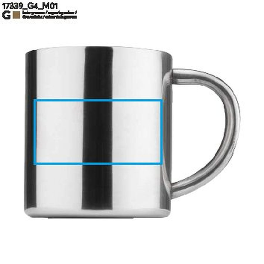 SALO – mug 210 ml: Zone de marquage avant · Gravure laser