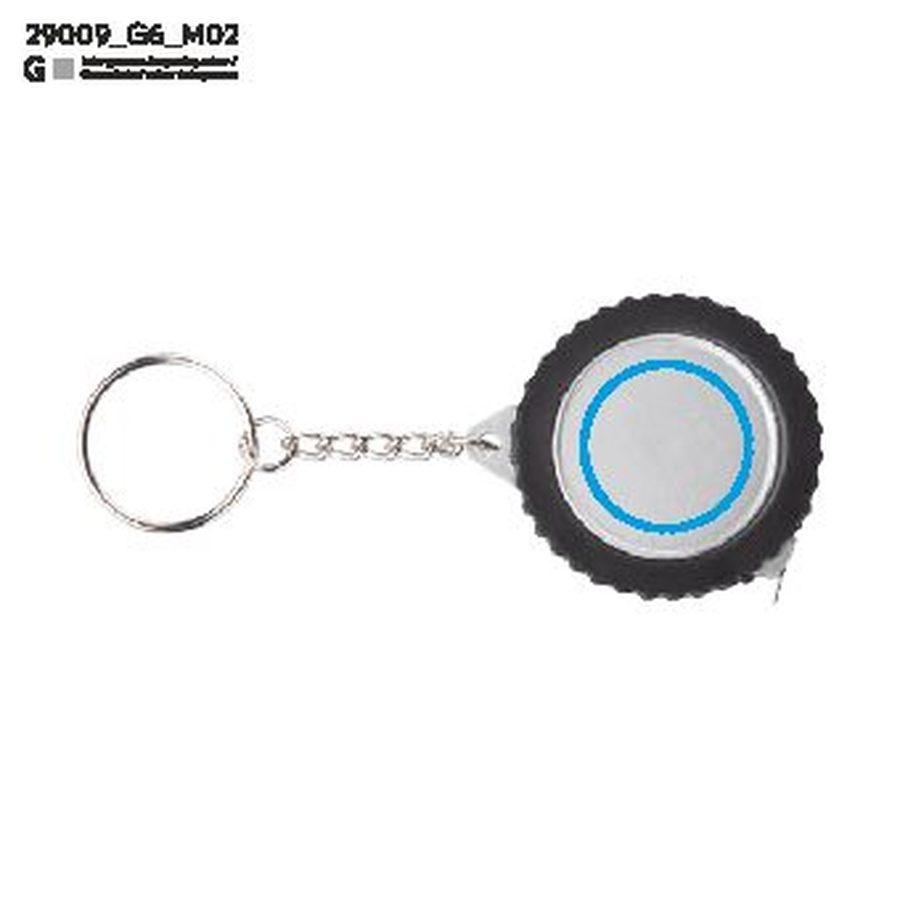 TIRE – porte-clés mètre ruban 1 m: Zone de marquage arrière · Gravure laser