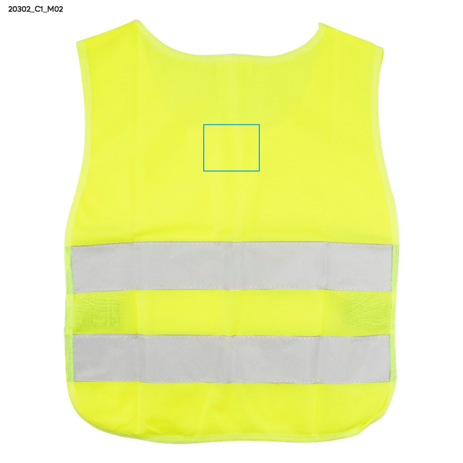 KIDO – gilet réfléchissant pour enfant: Zone de marquage arrière · DTF