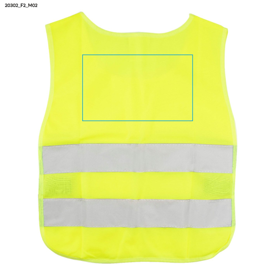 KIDO – gilet réfléchissant pour enfant: Zone de marquage arrière · Transfert sérigraphique