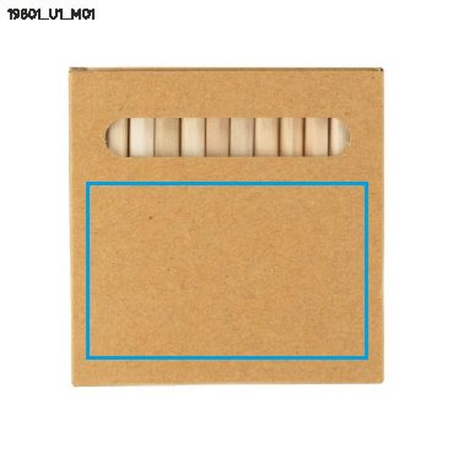 KOLORA – set de 12 crayons de couleur: Zone de marquage avant · Impression UV