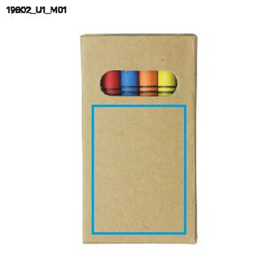 PICTA – set de 6 crayons de cire: Zone de marquage avant · Impression UV