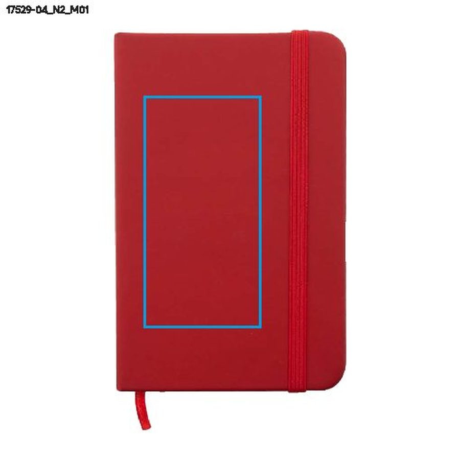 Carnet VITAL A6: Zone de marquage avant · Tampographie