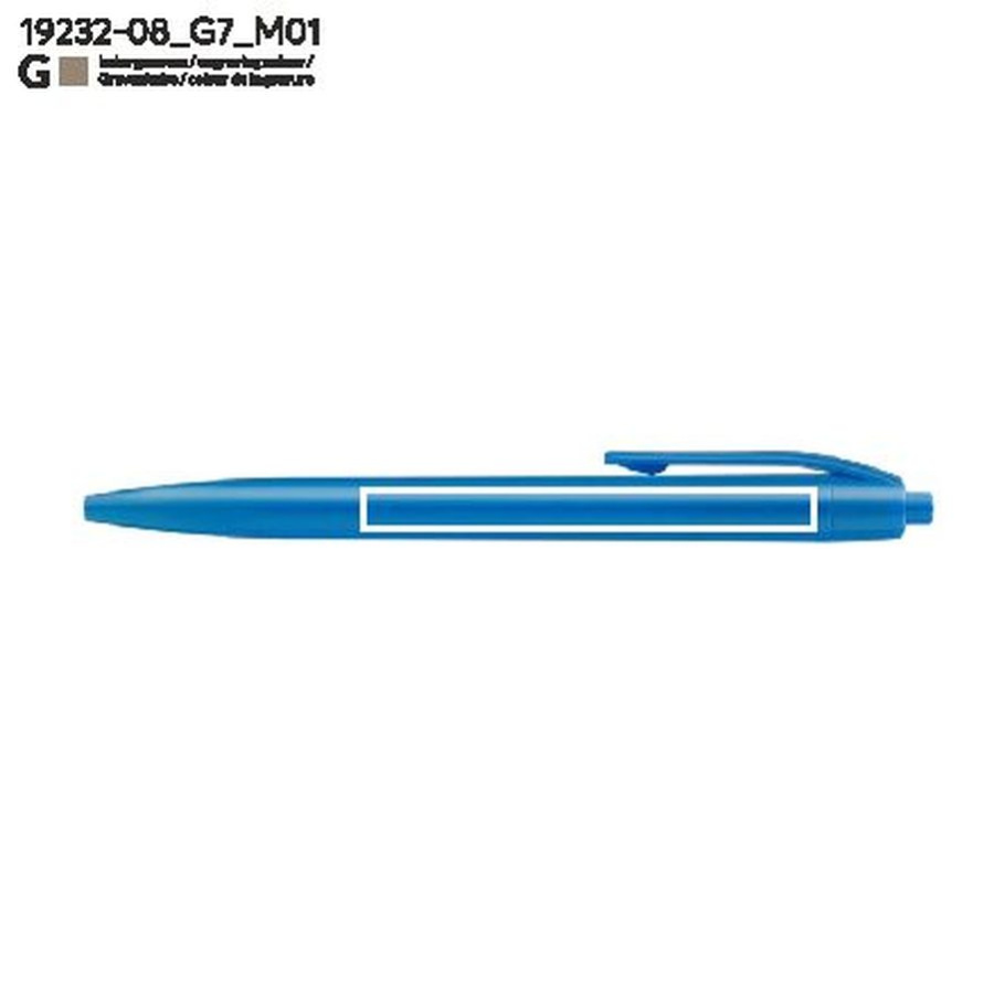 Stylo à bille BASIC: Zone de marquage avant · Gravure laser