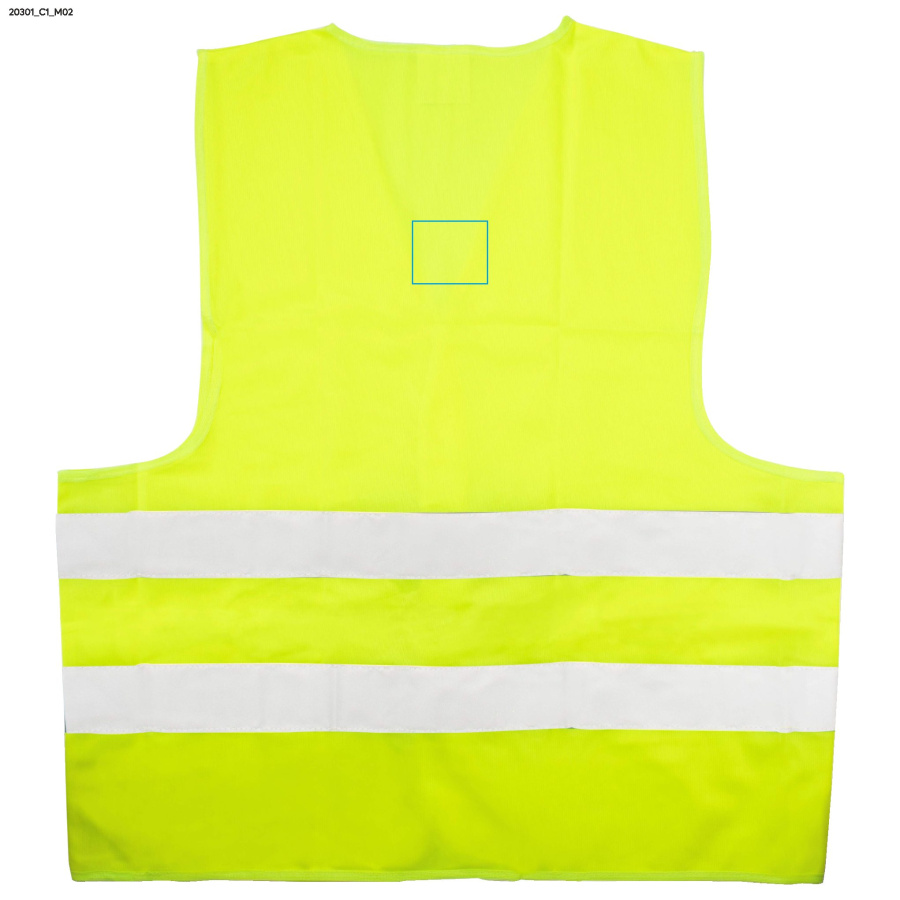 Gilet réfléchissant VORS: Zone de marquage arrière · DTF