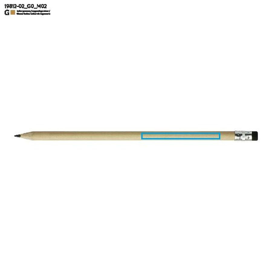 Crayon avec gomme STUDENT: Zone de marquage arrière · Gravure laser