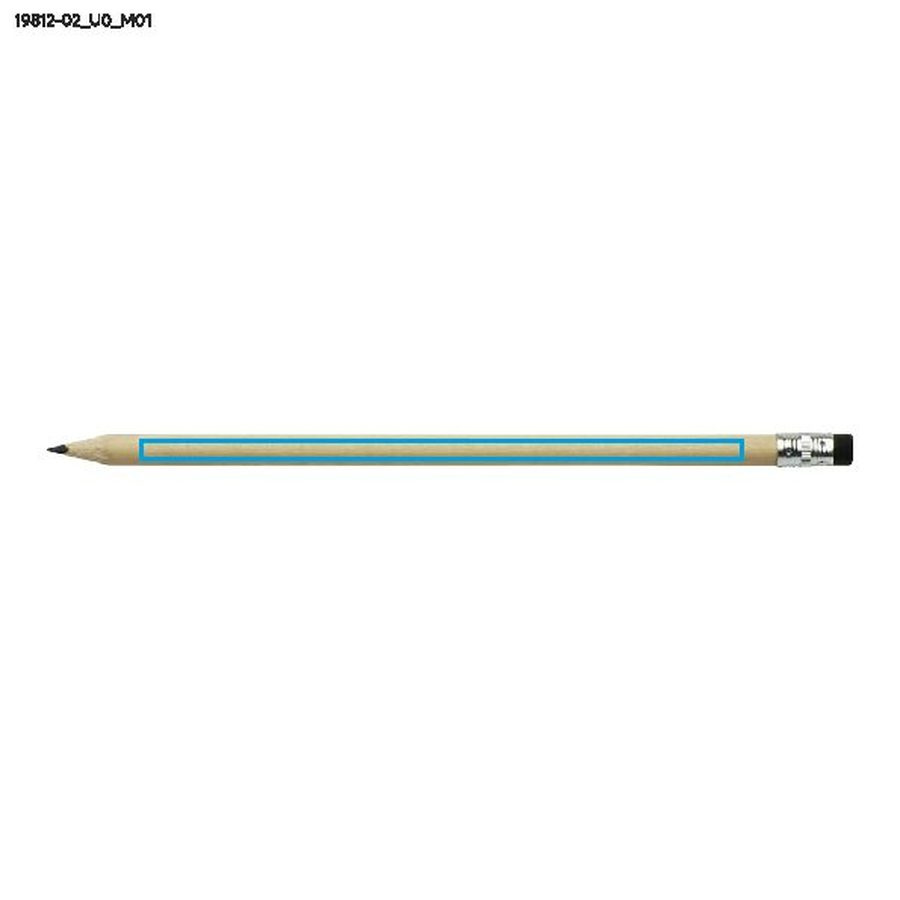 Crayon avec gomme STUDENT: Zone de marquage avant · Impression UV