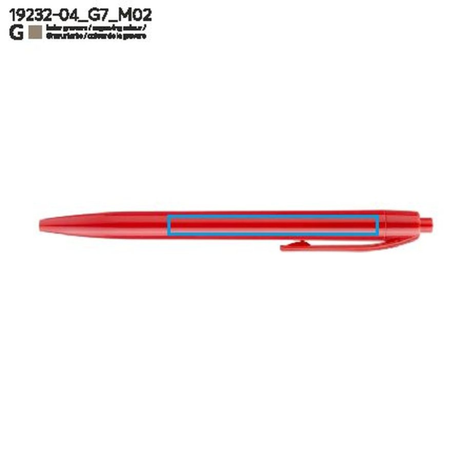 Stylo à bille BASIC: Zone de marquage arrière · Gravure laser