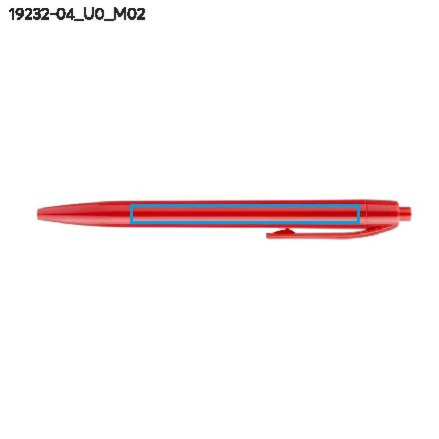 Stylo à bille BASIC: Zone de marquage arrière · Impression UV