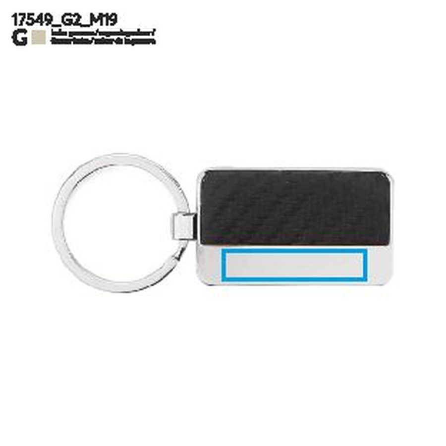 Coffret cadeau JOE: Zone de marquage — Porte-clés — Avant · Gravure laser