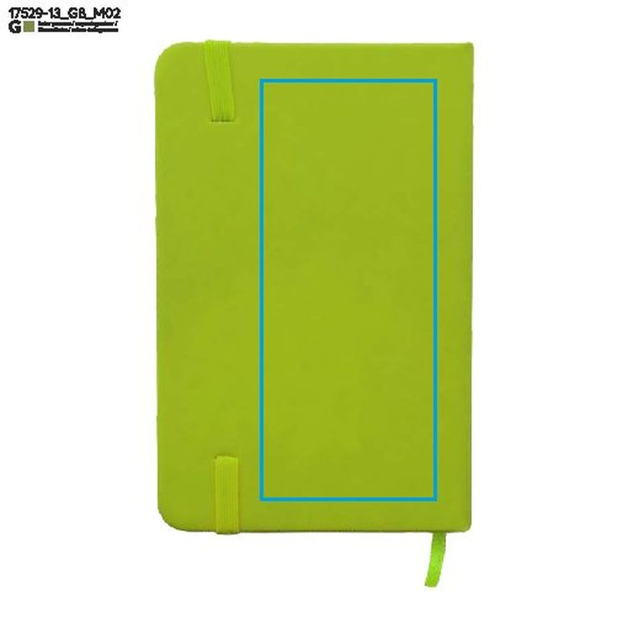 Carnet VITAL A6: Zone de marquage arrière · Gravure laser