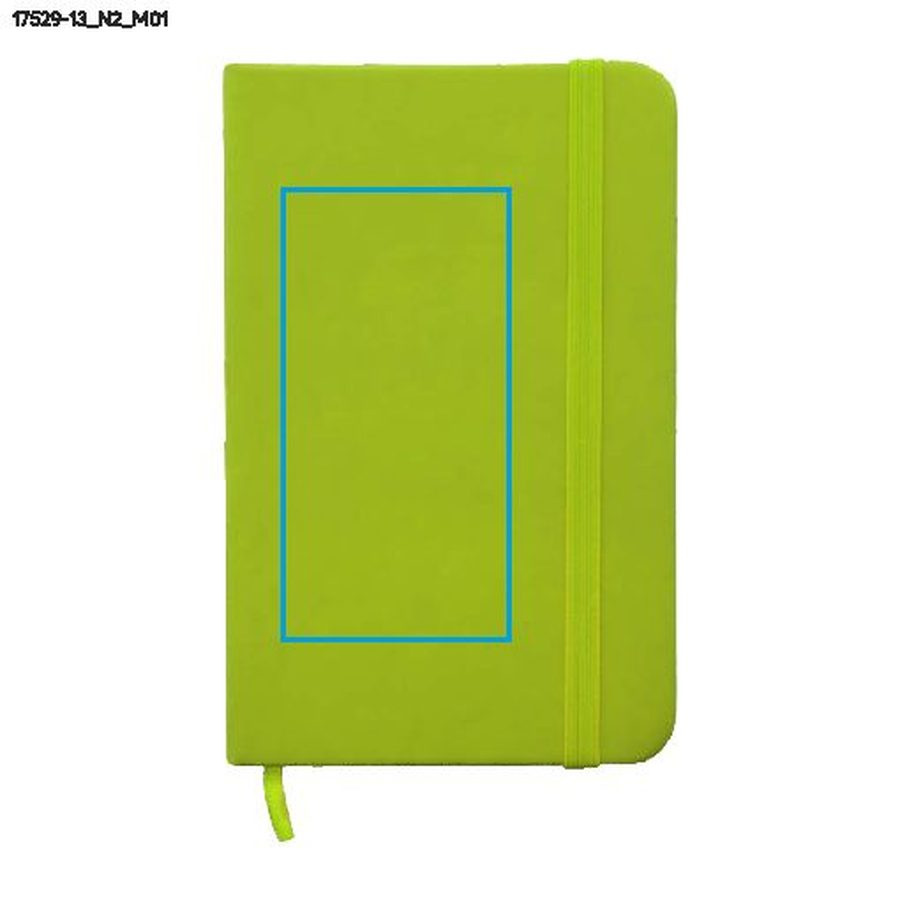 Carnet VITAL A6: Zone de marquage avant · Tampographie