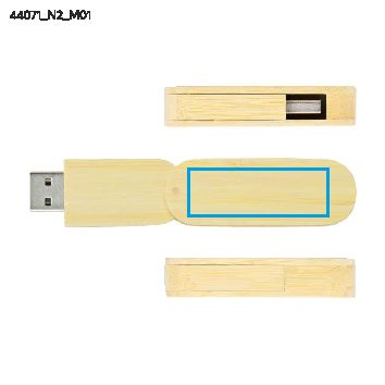 Clé USB STALK 8 GB, composition à confirmer: Zone de marquage avant · Tampographie