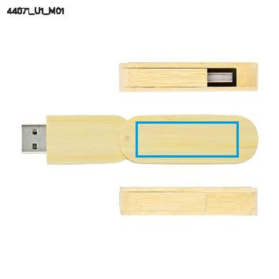Clé USB STALK 8 GB, composition à confirmer: Zone de marquage avant · Impression UV