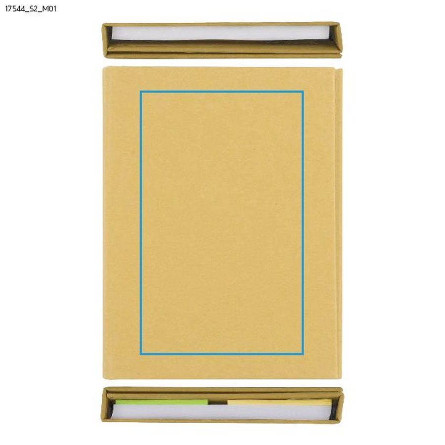 Składany notes TRIPLO A6: Print area front · Screen printing