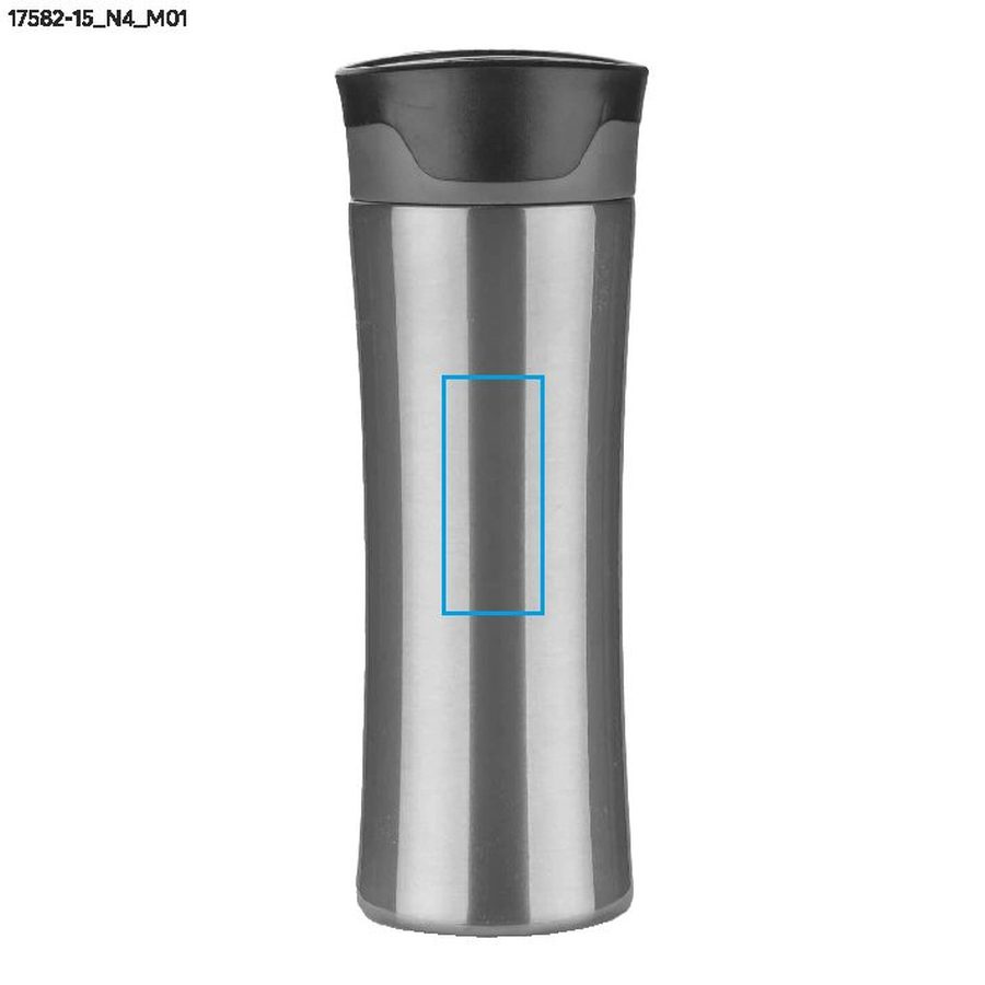 Mug de voyage ARCTIC de 400 ml: Zone de marquage avant · Tampographie