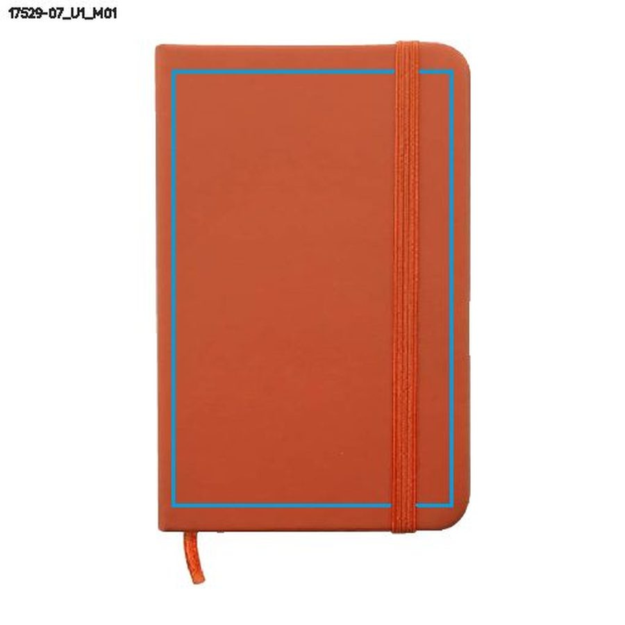 Carnet VITAL A6: Zone de marquage avant · Impression UV