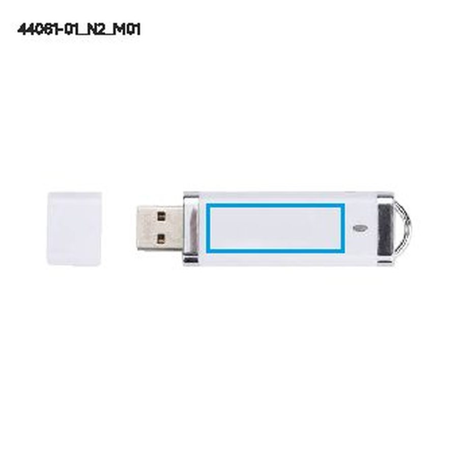 Clé USB BRIS 8 GB: Zone de marquage avant · Tampographie