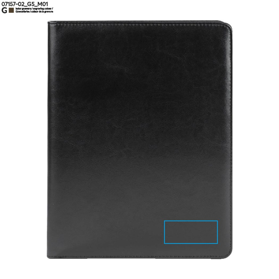 SUFFOLK – porte-documents A4: Zone de marquage avant · Gravure laser