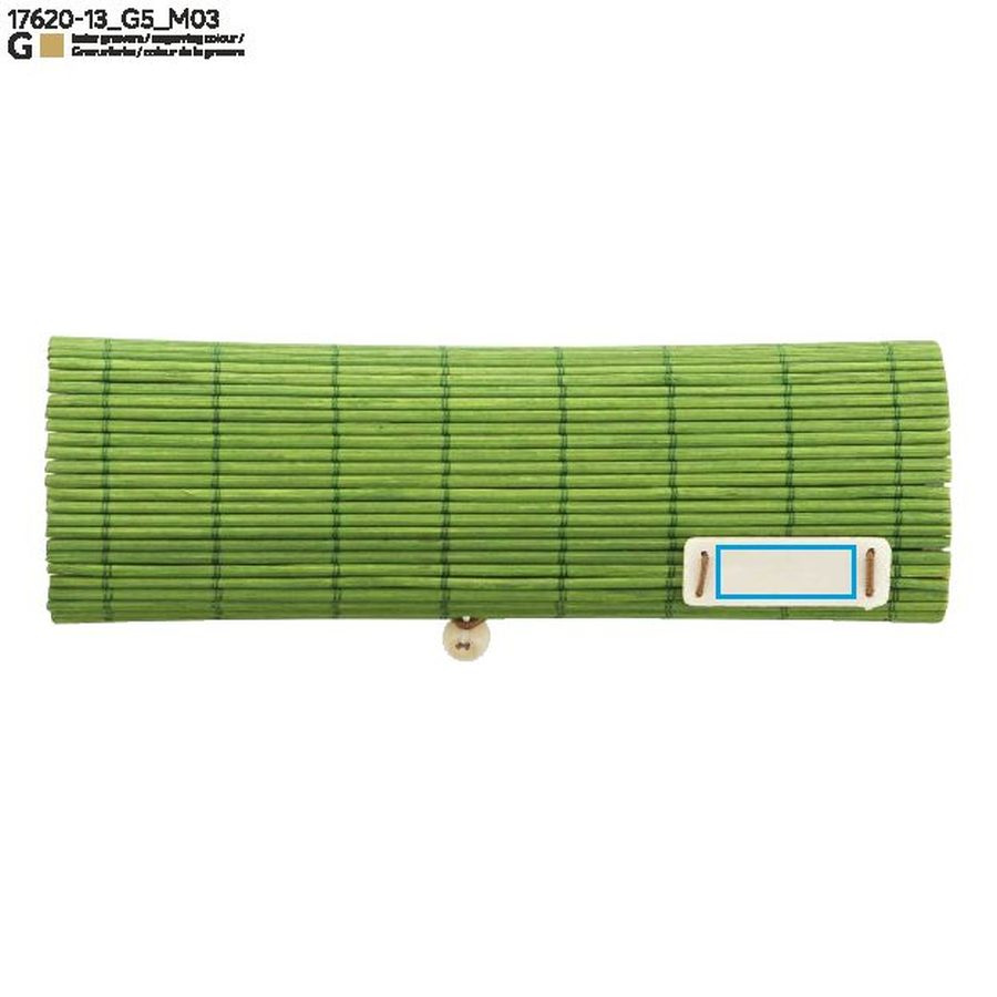 TITA – plumier en bambou: Zone de marquage top · Gravure laser