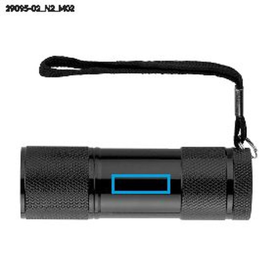 Lampe de poche RAY: Zone de marquage arrière · Tampographie