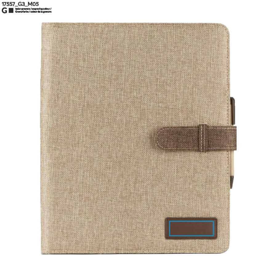OXFORD – porte-documents A4: Zone de marquage bottom · Gravure laser